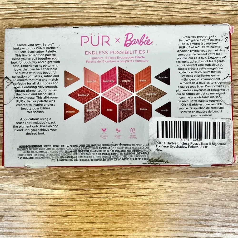 PUR x Barbie Eyeshadow Palette NEW